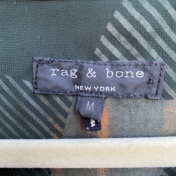 RAG & BONE Checkered Silk Blouse Tank sz Medium - Picture 7 of 14